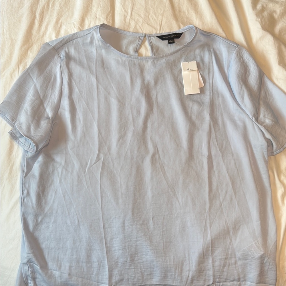 Banana Republic Satin Short Sleeve